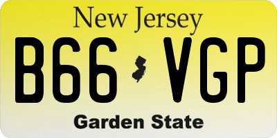 NJ license plate B66VGP