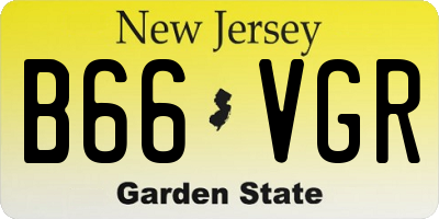 NJ license plate B66VGR