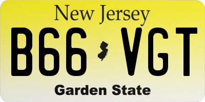 NJ license plate B66VGT