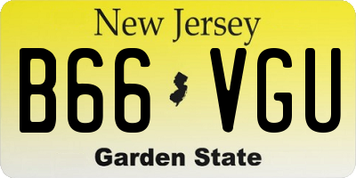 NJ license plate B66VGU