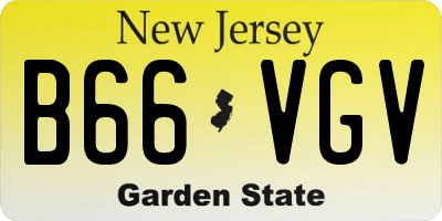 NJ license plate B66VGV