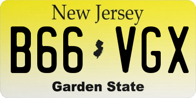 NJ license plate B66VGX