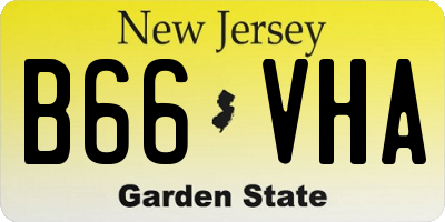 NJ license plate B66VHA
