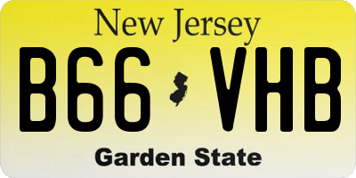NJ license plate B66VHB