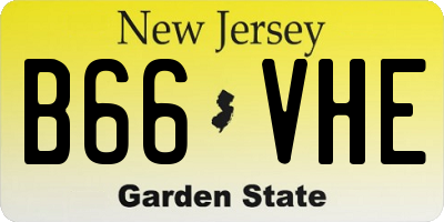 NJ license plate B66VHE