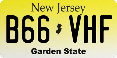NJ license plate B66VHF