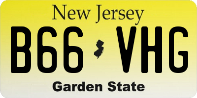 NJ license plate B66VHG