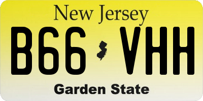 NJ license plate B66VHH