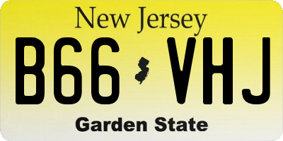 NJ license plate B66VHJ