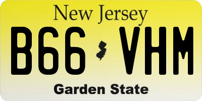 NJ license plate B66VHM