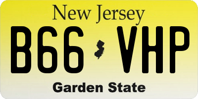 NJ license plate B66VHP