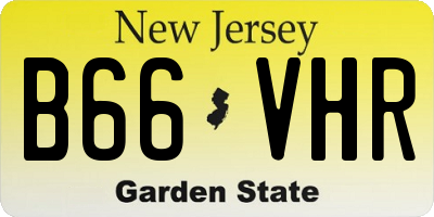 NJ license plate B66VHR