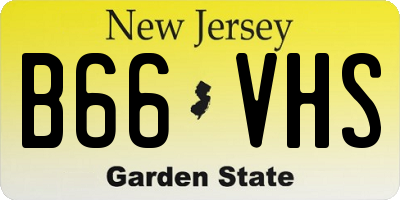 NJ license plate B66VHS