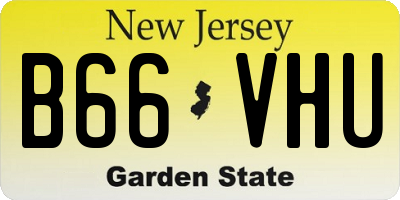 NJ license plate B66VHU