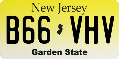 NJ license plate B66VHV