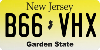 NJ license plate B66VHX