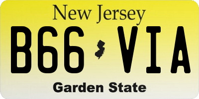 NJ license plate B66VIA