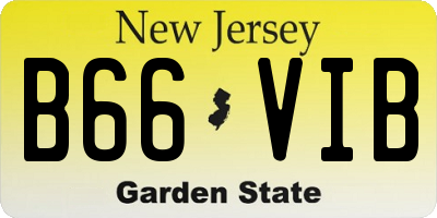 NJ license plate B66VIB