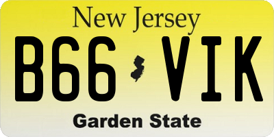 NJ license plate B66VIK