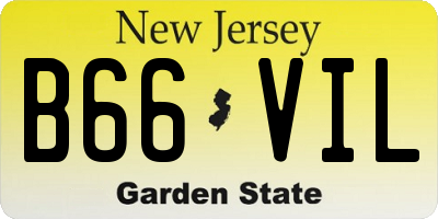 NJ license plate B66VIL