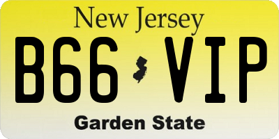 NJ license plate B66VIP