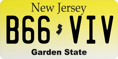 NJ license plate B66VIV