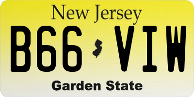 NJ license plate B66VIW