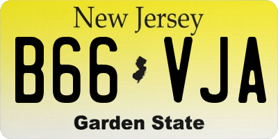 NJ license plate B66VJA