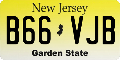 NJ license plate B66VJB