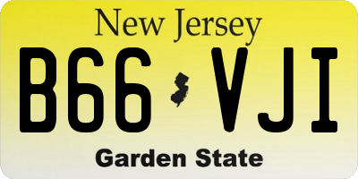NJ license plate B66VJI