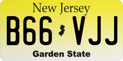 NJ license plate B66VJJ