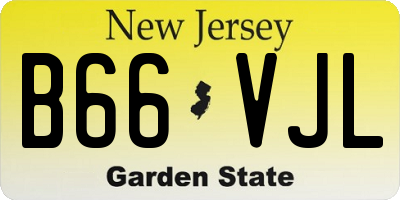 NJ license plate B66VJL