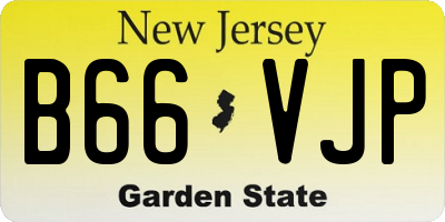 NJ license plate B66VJP