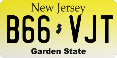 NJ license plate B66VJT