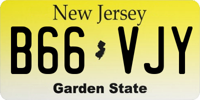 NJ license plate B66VJY