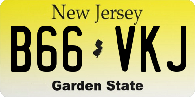 NJ license plate B66VKJ