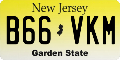 NJ license plate B66VKM