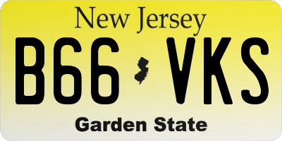 NJ license plate B66VKS