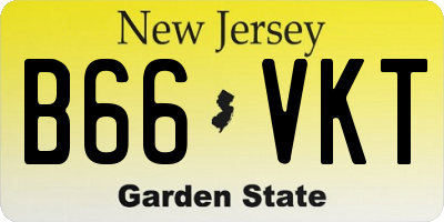 NJ license plate B66VKT