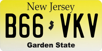 NJ license plate B66VKV
