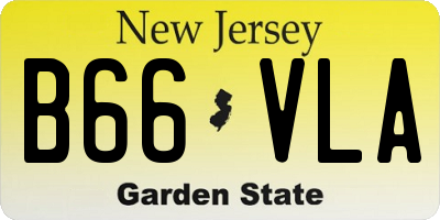NJ license plate B66VLA