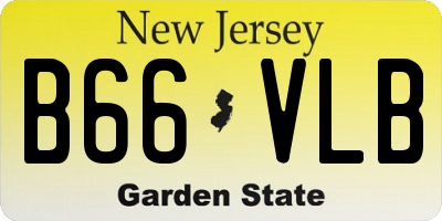 NJ license plate B66VLB
