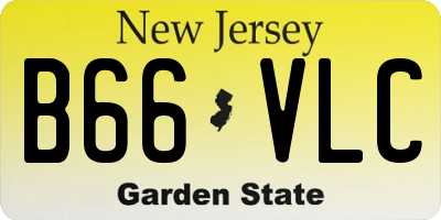 NJ license plate B66VLC