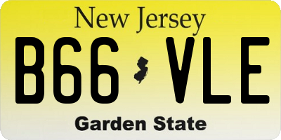 NJ license plate B66VLE