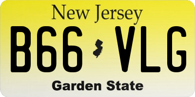 NJ license plate B66VLG