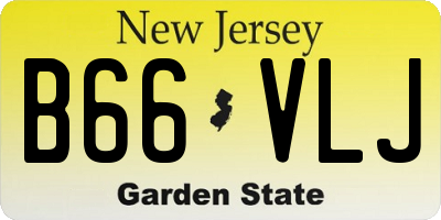 NJ license plate B66VLJ