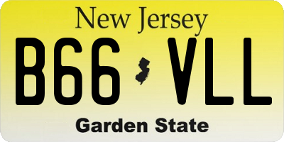 NJ license plate B66VLL