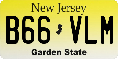 NJ license plate B66VLM