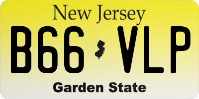 NJ license plate B66VLP