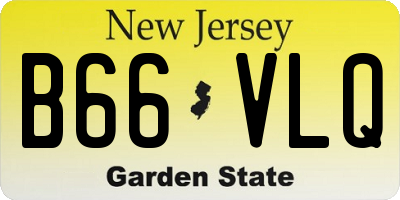 NJ license plate B66VLQ